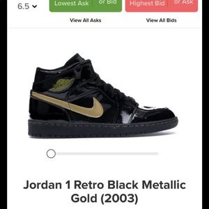 jordan 1 retro black metallic gold